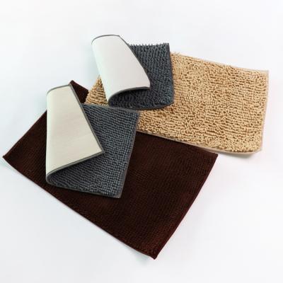 China Durable Bathroom Non Slip Mats Chenille Absorbent Bath Mats for sale