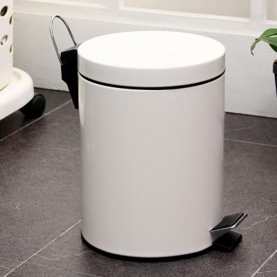 China Wholesale Sustainable Waste Bin Household Waste Foot Operated Kitchen Matching Trash Can Silver Thickening Waste Bins With Lid for sale