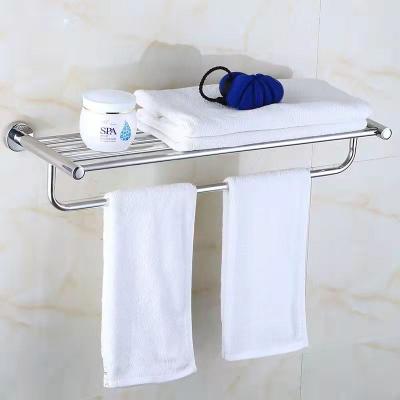 China Wholesale Hotel Stainless Steel Towel Shelf Rack Bathroom Accessories Wall Mount Modern Towel Rack for sale