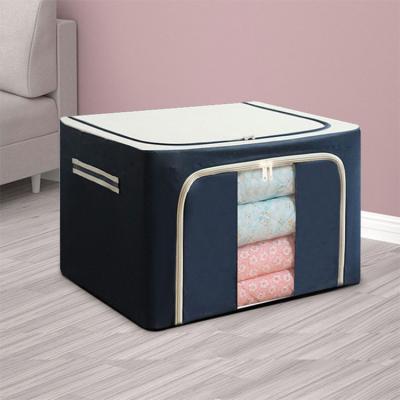 China Durable Large Capacity Casual Comforter Storage Containers Waterproof Storage Boxes And Bins With Cover for sale