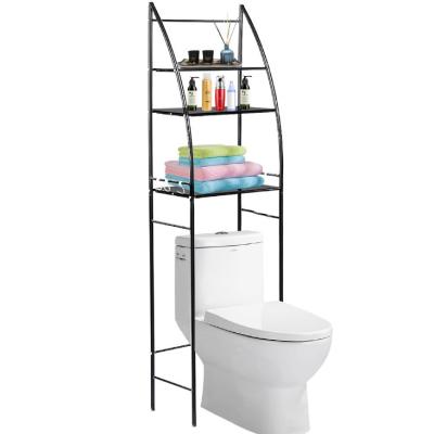 China Wholesale Viable 3 Tier Metal Washing Machine Hair Dryer Shelving Morden Style Toilet Storage Rack For Bathroom for sale