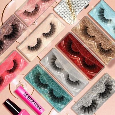 China Natural&Luxury 25mm Curly Lashes 5d Fluffy Mink Eyelashes Wholesale Vendor Custom Box with Your Logo Natural Full Strip Mink Eyelash for sale