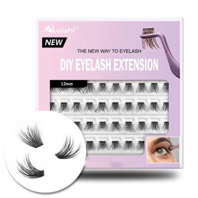 China Natural Diy Eyelash Segmented Eyelashes D Curl Customized Lash Clusters Private Label lash manufacturer 25mm 3d mink clusters kit for sale