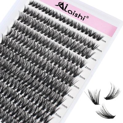 China Natural Diy lash extension kit glue-based faux Mink Individual eyelashes Cluster lashes segment DIY segment lashes AILAISHI custom kit for sale