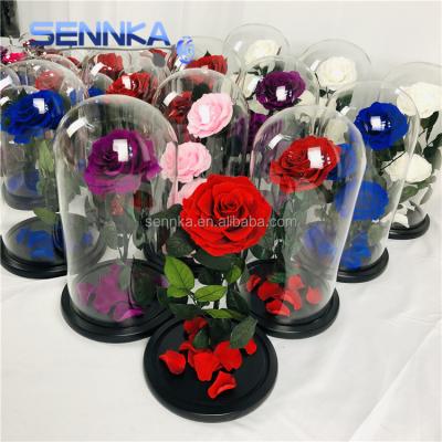 China Environmental Protection Green Hot Sale Preserved Fresh Roses With Durable Stem Flower for sale