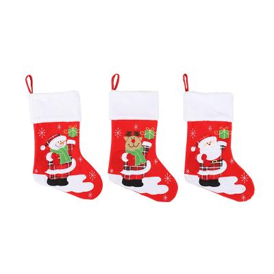 China Beautiful New Colorful Custom Print Christmas Santa Stocking Ornament Christmas Tree Gift Bag for sale