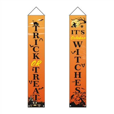 China Newcomers Halloween Door Curtain Christmas Long Hanging Couplet Halloween Digital Printing Couplet Banner for sale