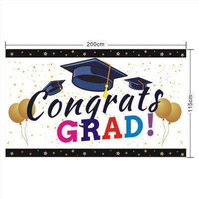 China Hot Sale Hanging Polyester Graduation Banners Party Supplies Graduation Season Banner Couplets for sale