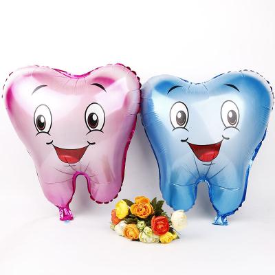 China Promotional Gift Toy Customized Party Decoration 12 Inch Balloon Teeth Shape Balloon Detal for sale