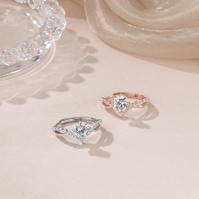 China Charm CLASSIC Fashion Classic Factory Wholesale 18K Titanium Steel Plated Circle Diamond Ring Women's Birthday Wedding Jewelry Sets for sale