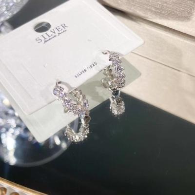 China Fashion CLASSIC factory wholesale charm S925 18k gold diamond sterling silver earrings recommended female high-end style jewelry set for sale