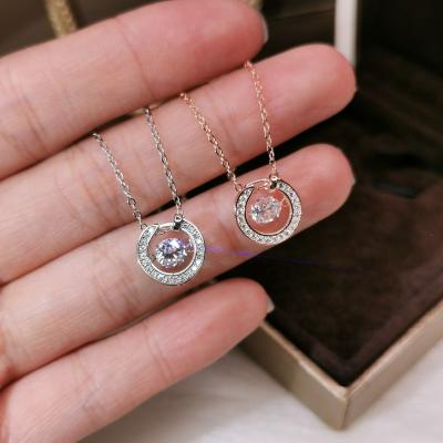 China Factory fashion S925 silver 2023 smart high-end atmospheric necklace female jewelry set wholesale charming CLASSIC explosive for sale