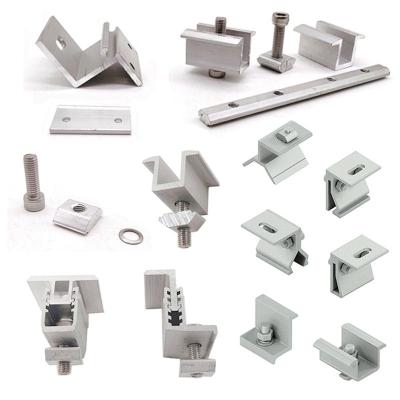 China Alloy.Stainless Clamp Solar Panel Aluminum Steel System Mid Brackets Quick Clamp End Clamp for sale