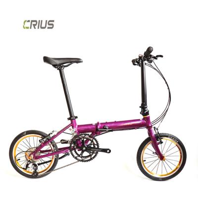 China High Quality Aluminum Alloy Birdy Folding Bike 14inch Folding Bike Adult Single Speed for sale