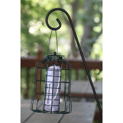 China Durable Easy Install Wholesale Price Black Classic Garden Metal Frames Hanging Plants Frame Hook Bird Feeders for sale