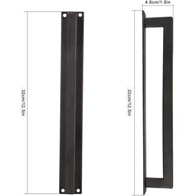 China Modern FUJIAN Factory Hot Type Black Pull Handle Rectangle Shape Double Side Fix Door Pull Handle for sale