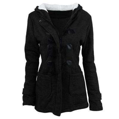 China Hooded Buckle Women's Long Trench Coat Winter Design Women's Breathable Coat for sale