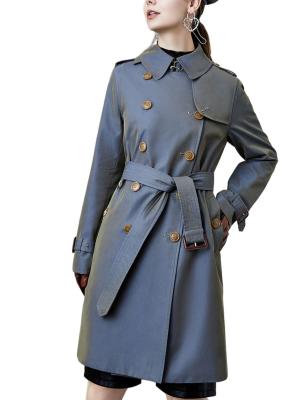 China Custom Made Good Quality Long Ditch Coat Women Breathable Hot Selling Trench Coat for sale