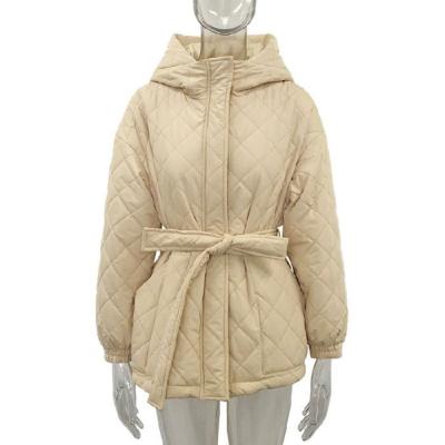 China Breathable China Winter Down Jacket Multiple Color Slim Belt Women Down Jacket for sale