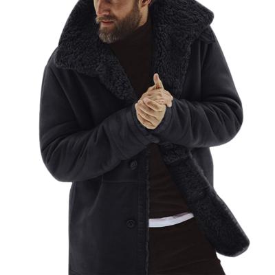 China Sustainable Faux Lambs Woolen Coat Economic Custom Design Lambswool Coat For Men for sale