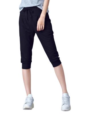 China Breathable Womens Pants Knee Length Sports Drawstring Design Outdoor Trousers for sale