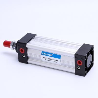 China Hotels SU Series Aluminum Alloy Rod Piston Long Stroke Standard Air Bore Clamping Acting Pneumatic Cylinder Big Double Double for sale