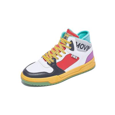 China New Fashion Trend 2021 Fashion Style Colorful High Top Slip Non Sneaker Comfortable Basketball Shoes Design For Sport for sale