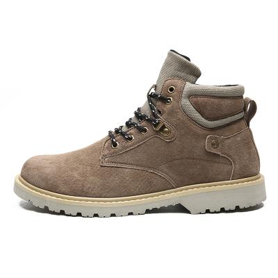 China Spring and Fall All-match Thick-soled Pigskin Low Top Casual Men's Durable Martin Boots for sale