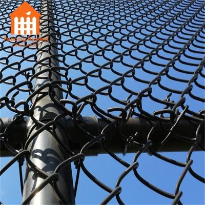 China Easily Assembled Heavy Duty Black PVC Coated Chain Link Fence for sale