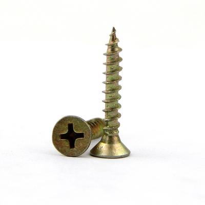 China ST3 ST3.5 ST4 ST4.5 ST5 ST6 Countersunk Head Flat Cross Recessed With Ribs Tail Cutting Chipboard Screw for sale