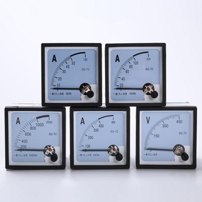 China AC Panel Volt Voltage Meter Voltmeter Analog Gauge SQ-72 72*72mm SQ-72 0-450V 250V 300V 500V for sale