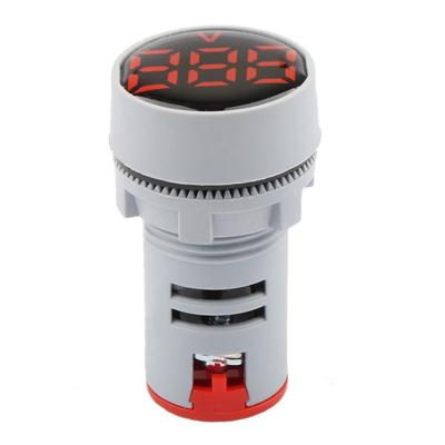 China Digital Voltmeter Power Led Indicator Panel Meter Monitor Light Round Display 6-100V AD16-22DSV for sale