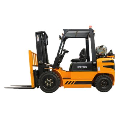 China Construction worksÂ   China made CPQYD30 3T LPG gasoline forklift with spare parts cheap price for sale