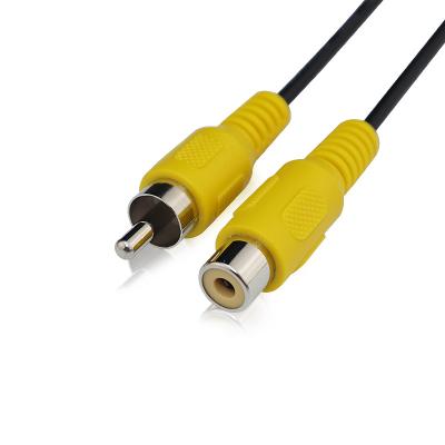 China Gold Plated Car RCA Male To Female AV Audio Video Cable Coaxial Link Cable Suitable For Audio for sale