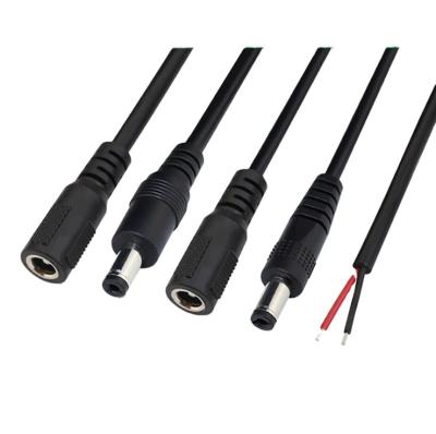 China Consumer Electronics DC 35135 Single DC 0.1m 0.25m 0.5m 1m OD 3.5mm Male To 2 Core Wire Open End Cable 3.5 x 1.35mm 2464 22 A.W.G. for sale