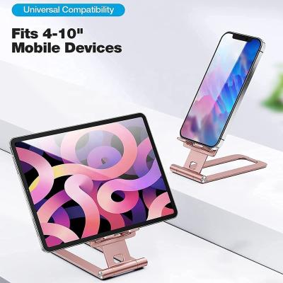 China 2021 Hot Adjustable Foldable Laptop Stand Holder Mount Mobile Phone Aluminum Phone Holder For All Smartphones for sale