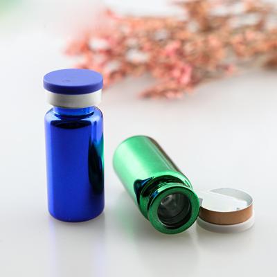 China Personal Care 10ml Amber Blue Green Clear Injection Vial Cap Small Glass Medicine Bottles for sale