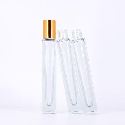 China 10ml Cosmetic Empty Roll On Glass Bottle Creative High End Essential Oil Perfume Glass Bottle for sale