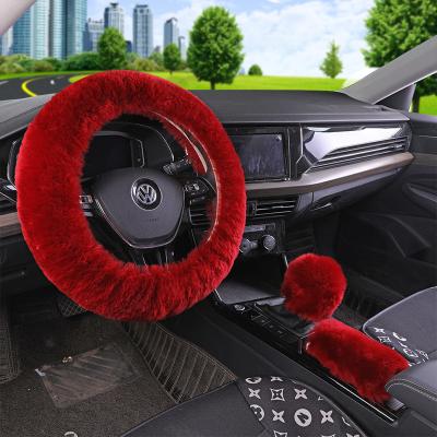 China Comfy Universal Short Fuzzy Steering Wheel Cover Set For Women Girl for sale