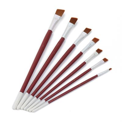 China Acrylic. Watercolor.Oil Paint 6 Pcs Nylon Hair Nylon Handle Different Size Acrylic Oil Paint Brush Different Size For Painting Drawing Art Supplies for sale