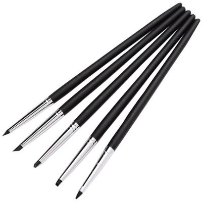 China Sculpting 5 Pcs Silicone Rubber Clay Shaper Sculpting Pen Polymer Modeling Pottery Tool Kit For Pottery DIY Clay Crafts for sale