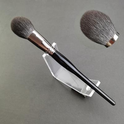 China Angular Blush Women Scolding Professional Black Single Shaped Face Grooming Makeup Brush Wool Makeup Brush for sale