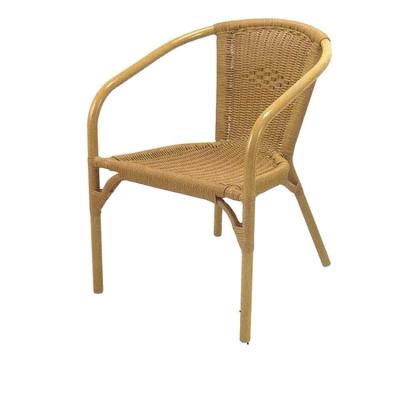 China Durable Stable Cheap Price Modern Style Aluminum Rattan Wicker Dining Chairs for sale