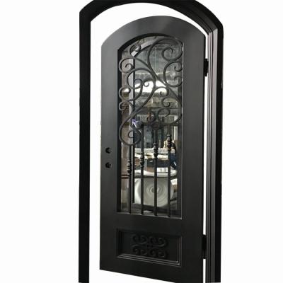 China Traditional iron gate exterior outside view front entry doors for sale