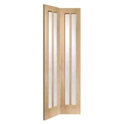 China waterproof & Bi Fold Door Bathroom Shower Doors Soundproof And Weather Resistance Walnut Color Frosted Glass Doors for sale