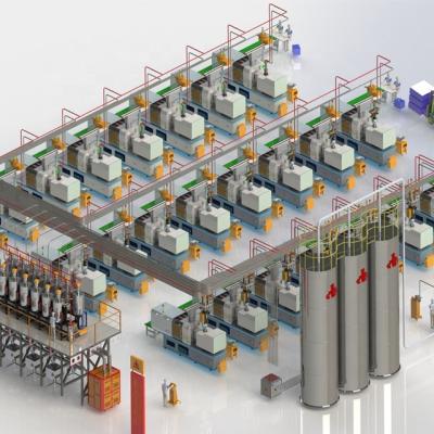 China Central Heat Resistant Plastic Material Feeding Conveying System For Injection Production for sale