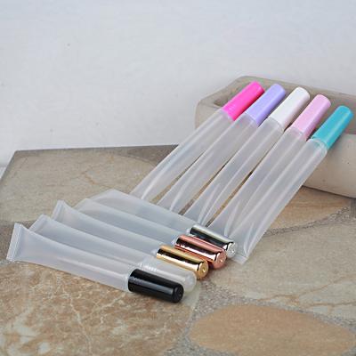 China Logo Lip Gloss Squeeze Tubes 15 Sqeeze Tubes Lip Gloss Tube Cosmetic Lip Gloss Soft Squeeze Tube Cosmetic Vacuum for sale