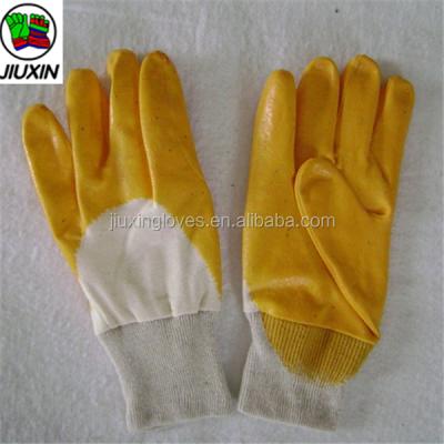 China Anti-slip orange nitrile glove for sale