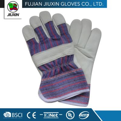 China Professional Working Industry JX68E525 Industrial Full Grain Leather Gloves for sale