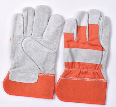 China Commercial Anti-Slip Insurance Factory Directly Supply To Scare Safety Split Leather Gloves for sale